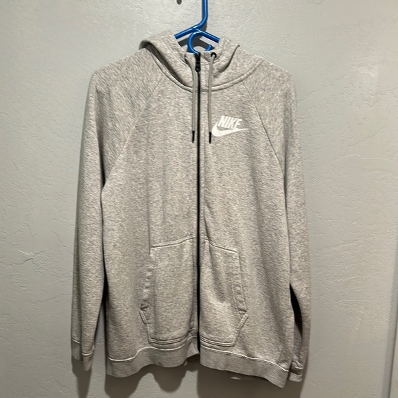 Nike Jackets & Blazers - Nike Heather Gray Full-Zip Hoodie